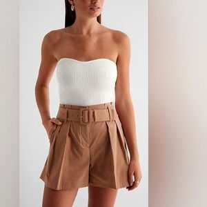 SOLLINARRY HIGH Waisted belted Pocket Shorts Size M